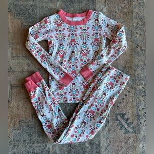 Hanna Andersson Kids Pajama Set - Pink and White Floral
